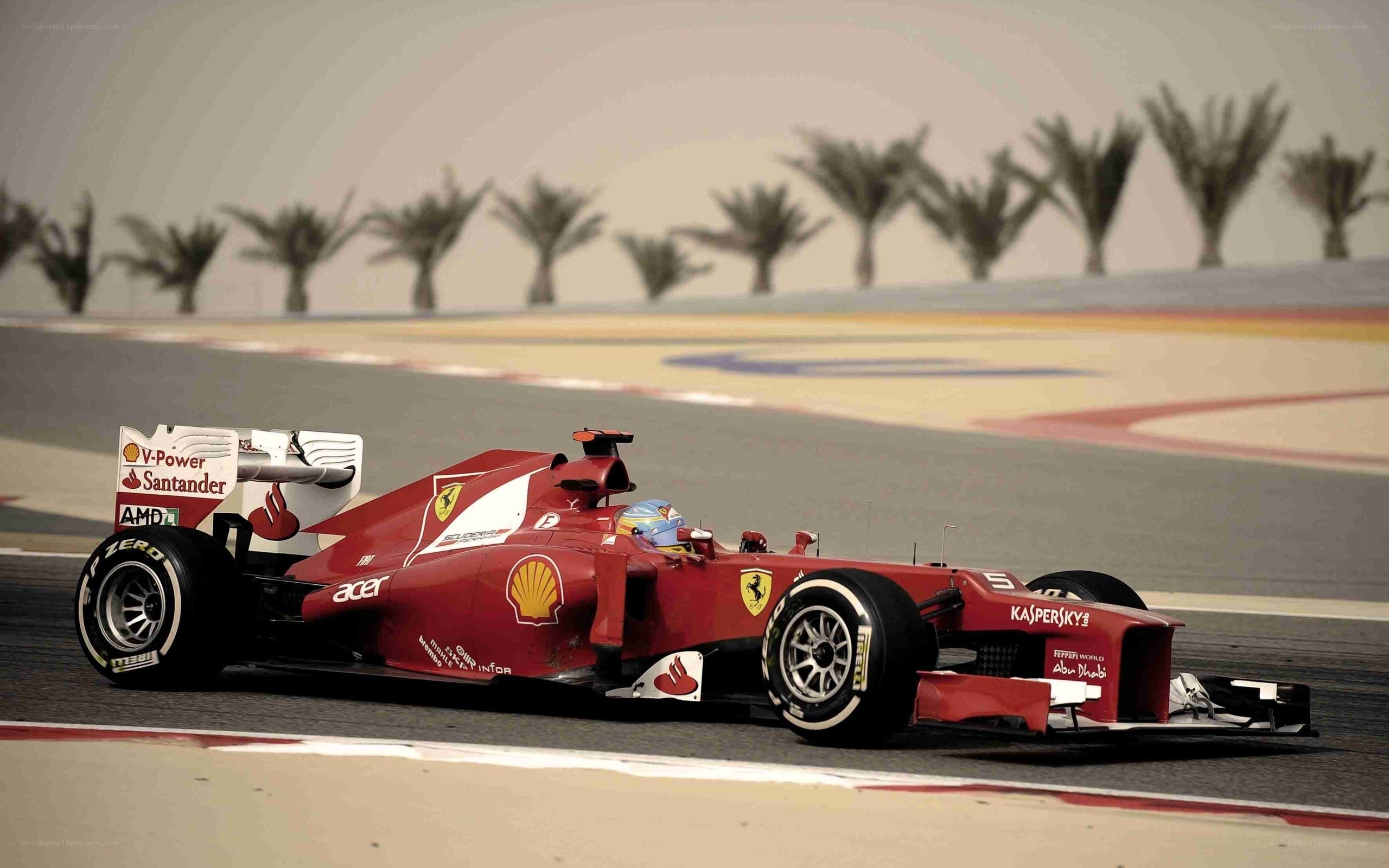 Ferrari F1 car on track