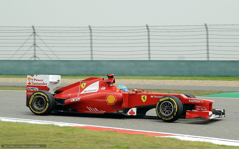 Ferrari F1 car on track