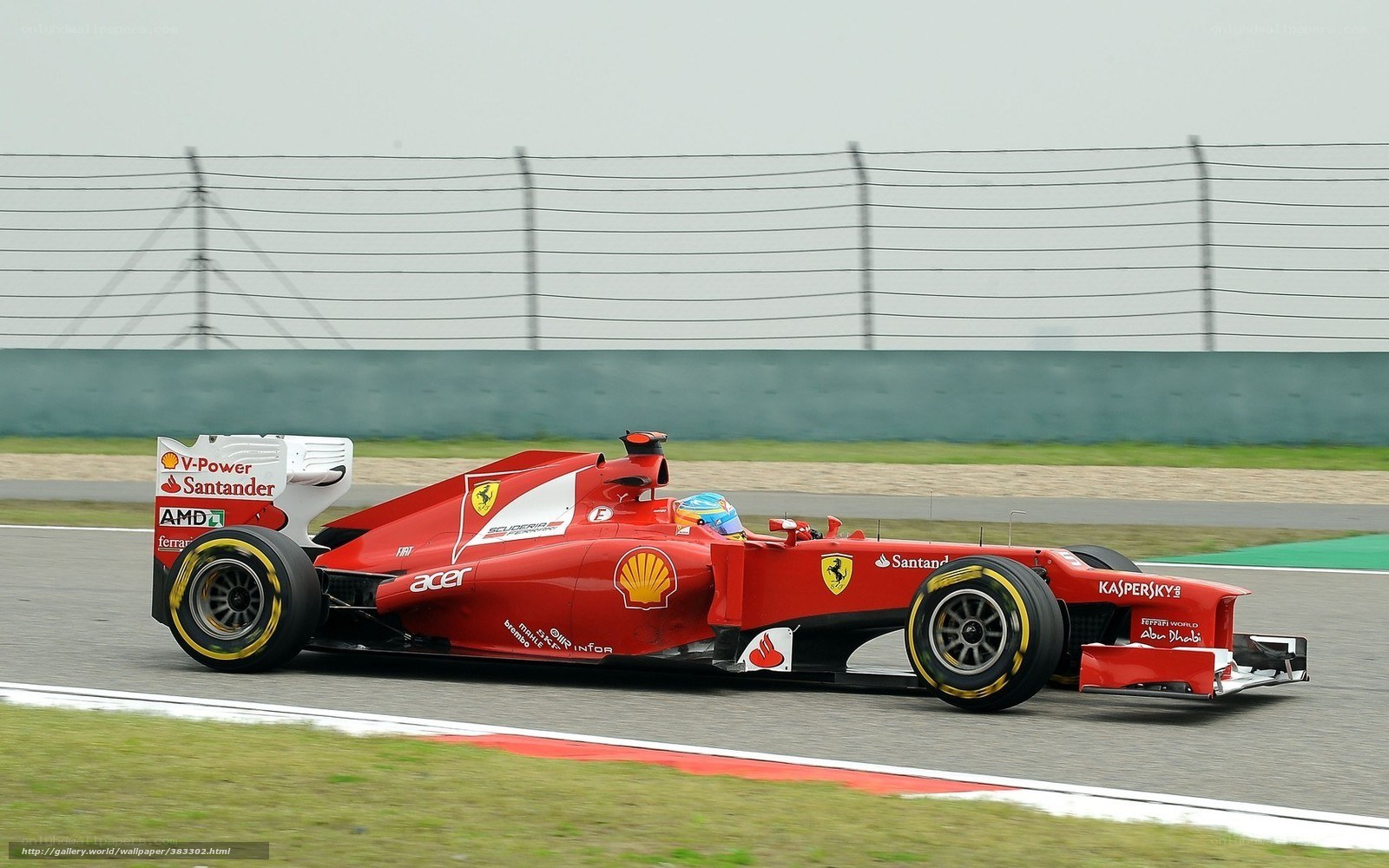 Ferrari F1 car on track
