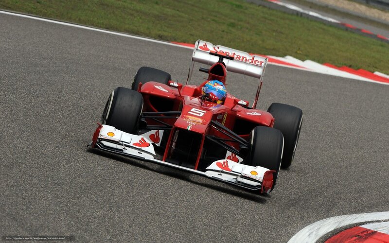 Ferrari F1 car on track