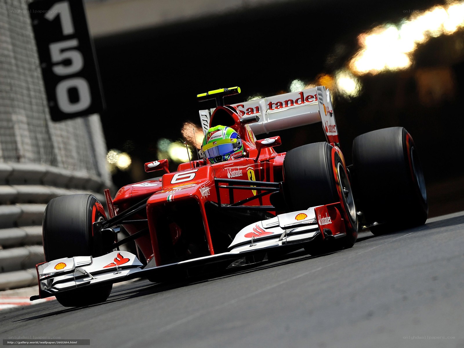Ferrari F1 car on track