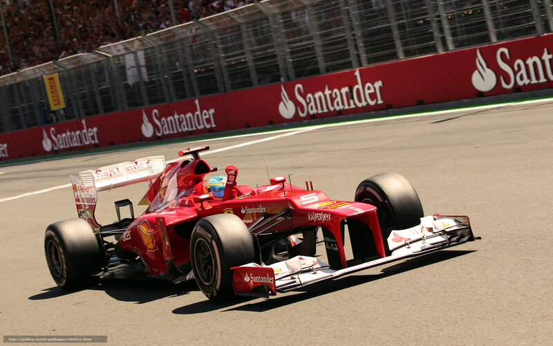 Ferrari F1 car on track