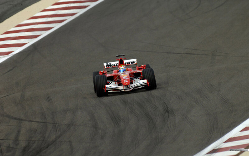 Ferrari F1 car on track