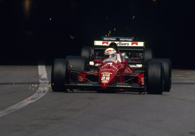 Ferrari F1 car on track