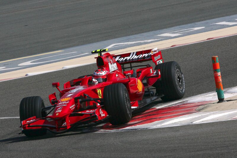 Ferrari F1 car on track