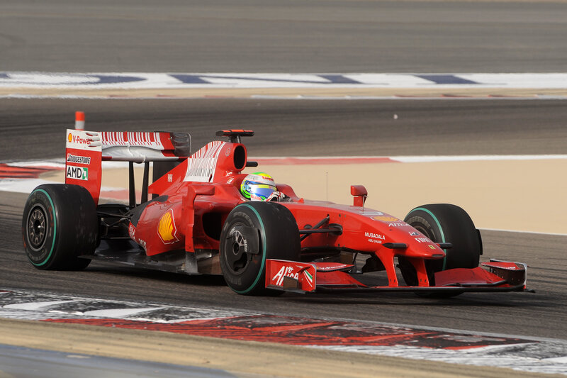 Ferrari F1 car on track