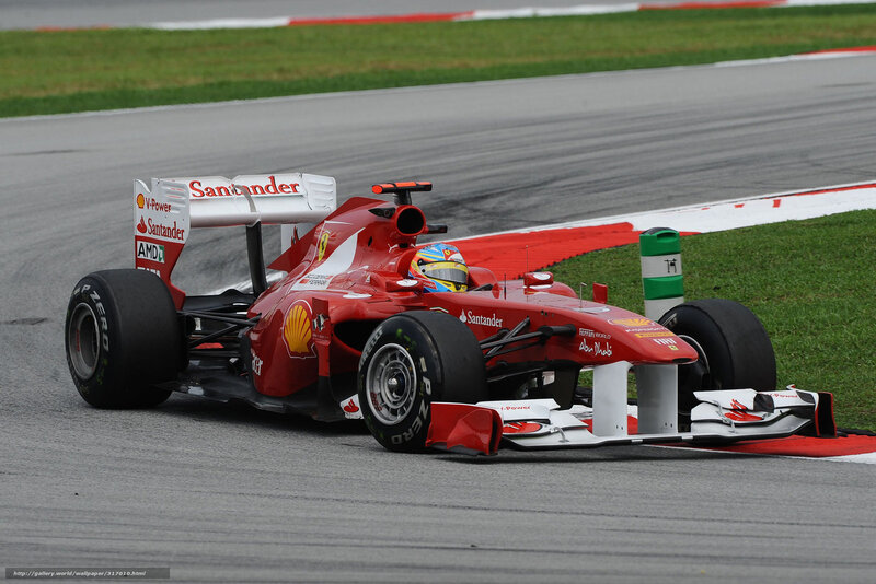 Ferrari F1 car on track