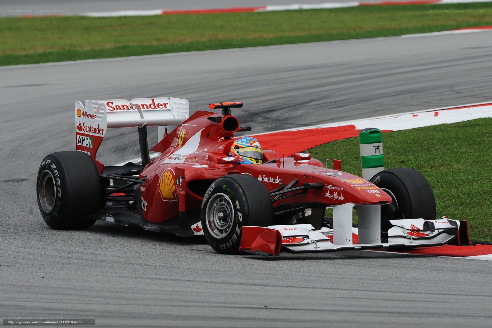 Ferrari F1 car on track