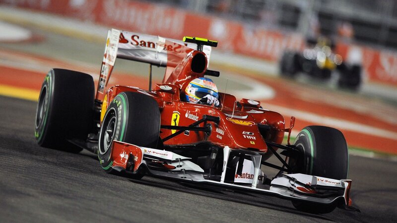 Ferrari F1 car on track