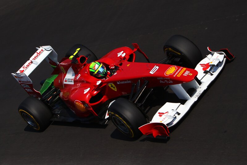Ferrari F1 car on track