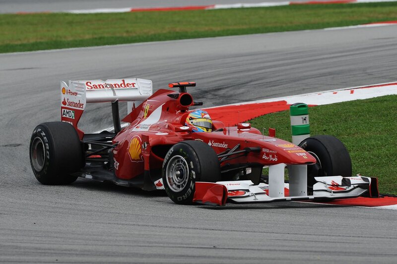 Ferrari F1 car on track