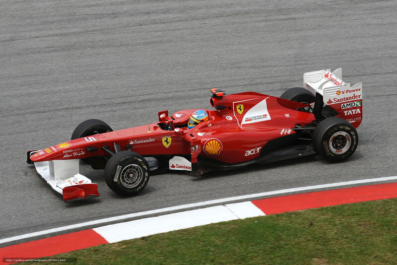 Ferrari F1 car on track