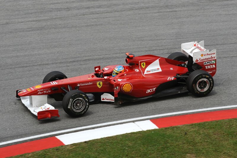 Ferrari F1 car on track