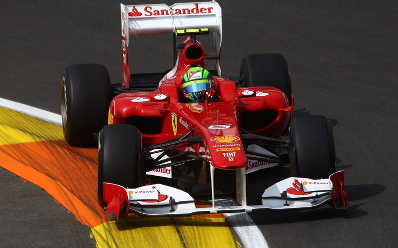 Ferrari F1 car on track