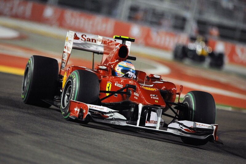 Ferrari F1 car on track