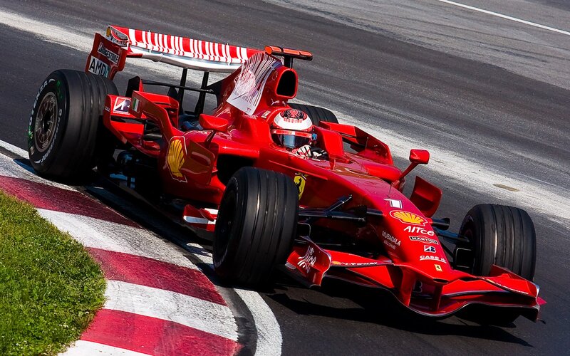 Ferrari F1 car on track