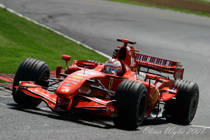 Ferrari F1 car on track