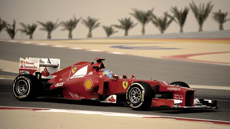 Ferrari F1 car on track