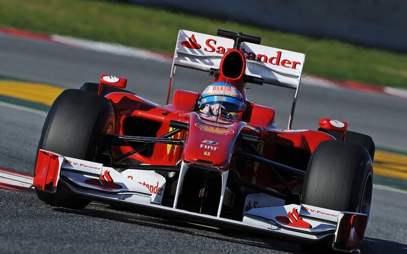 Ferrari F1 car on track