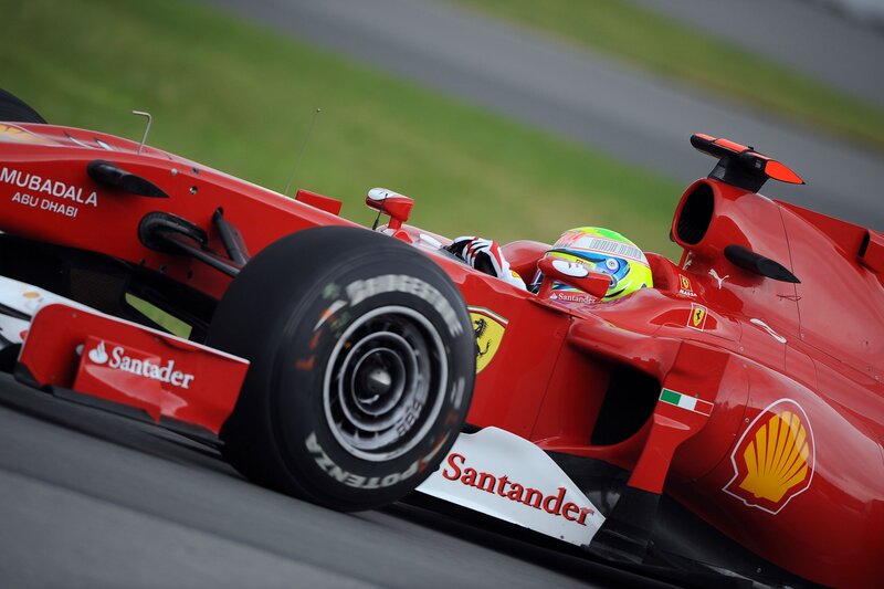 Ferrari F1 car on track