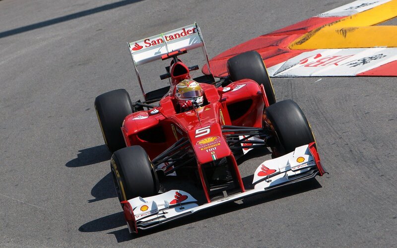 Ferrari F1 car on track