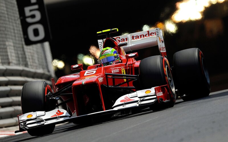 Ferrari F1 car on track