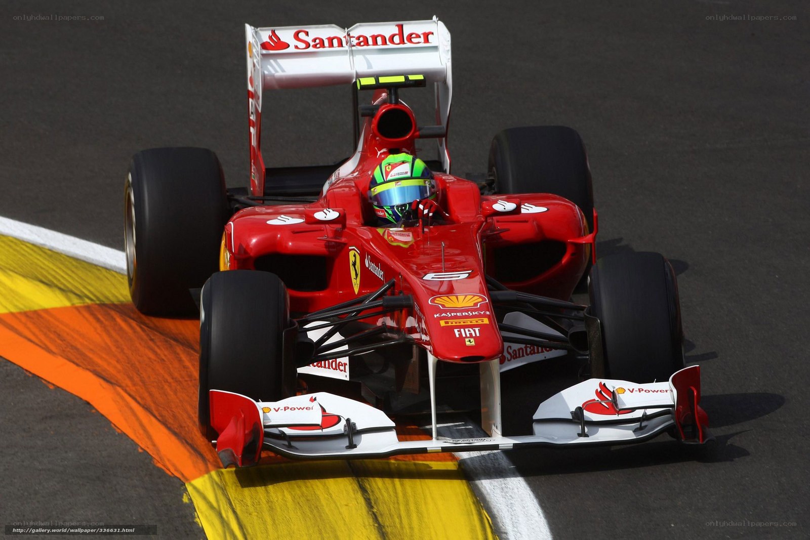 Ferrari F1 car on track