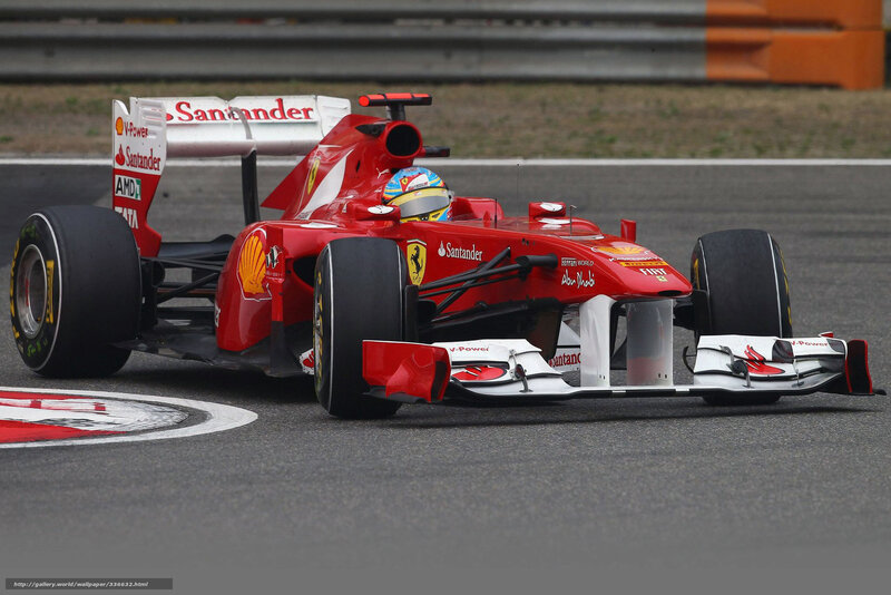 Ferrari F1 car on track