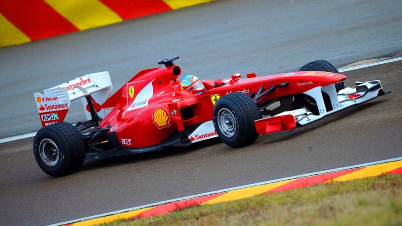 Ferrari F1 car on track