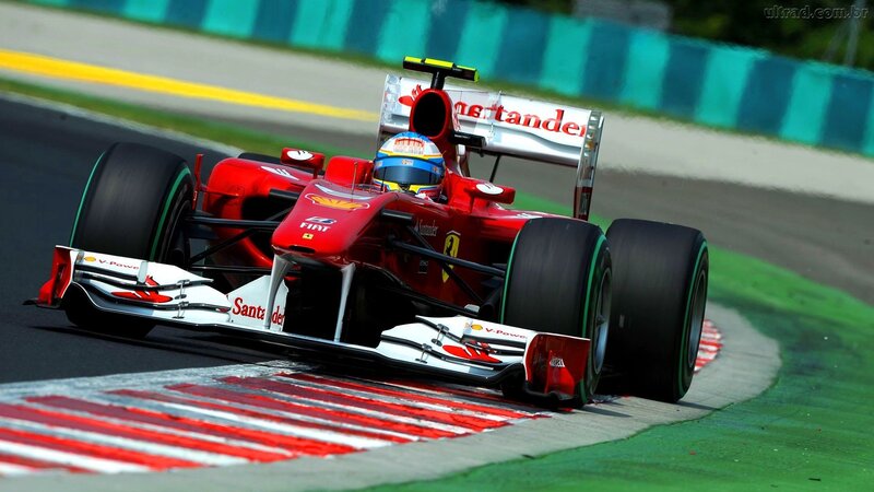 Ferrari F1 car on track