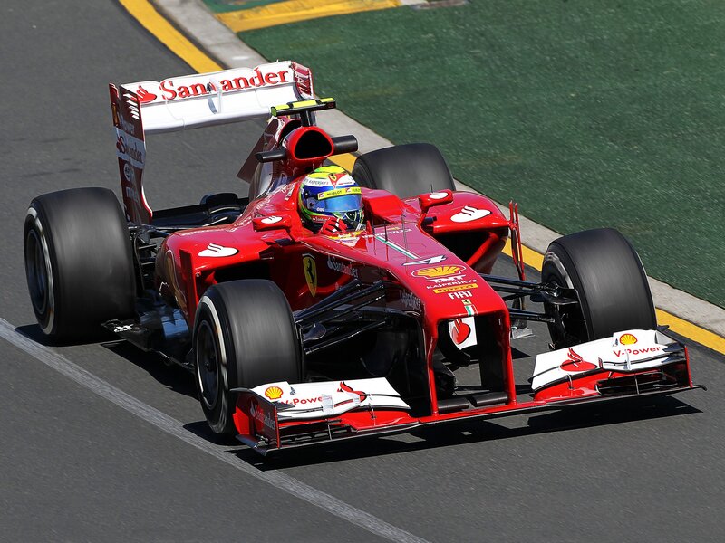 Ferrari F1 car on track