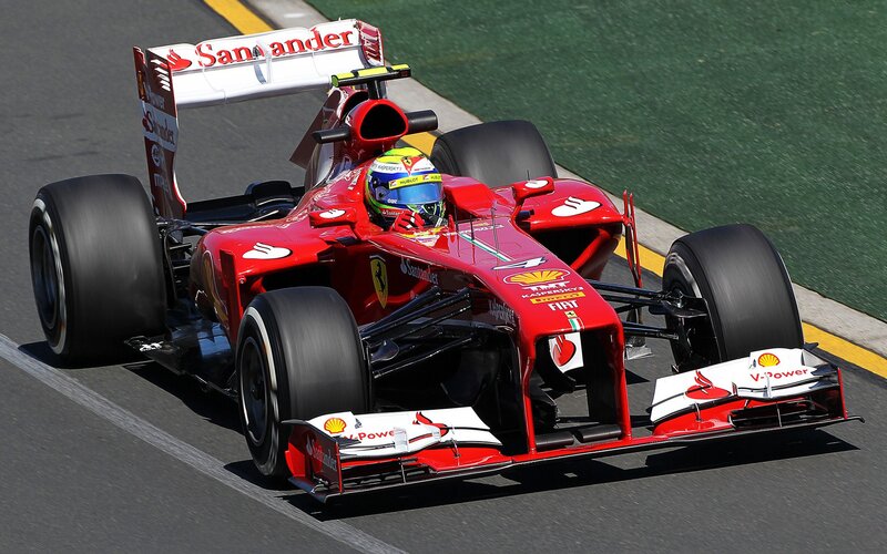 Ferrari F1 car on track