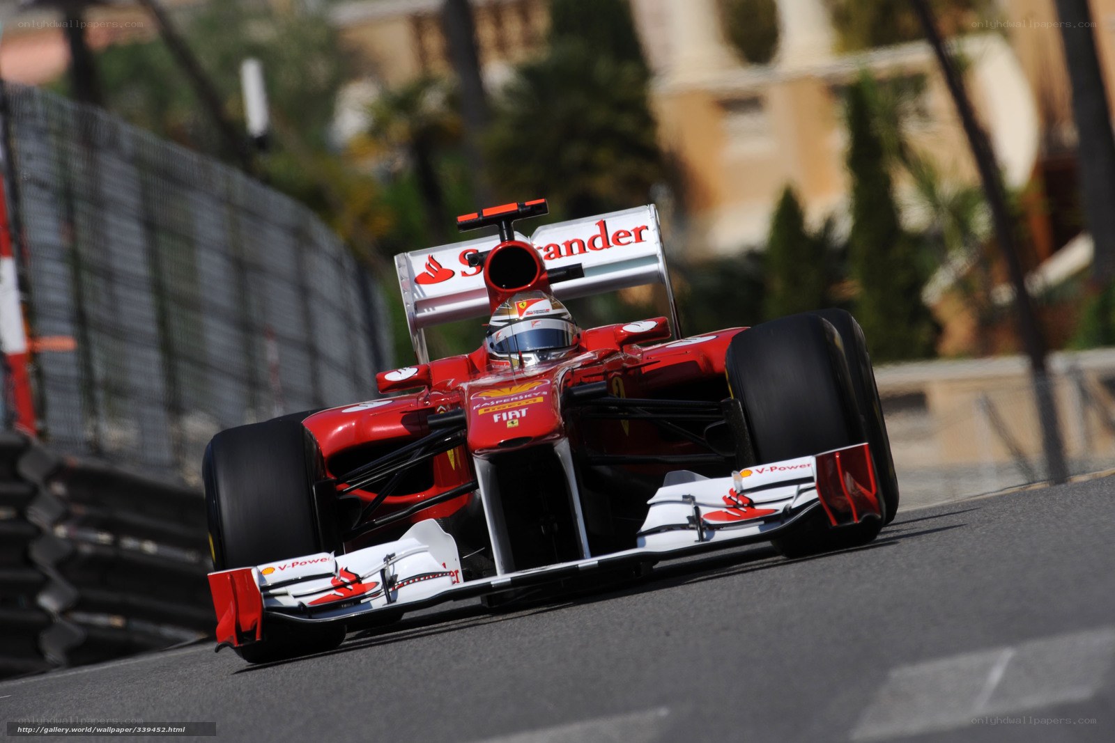 Ferrari F1 car on track