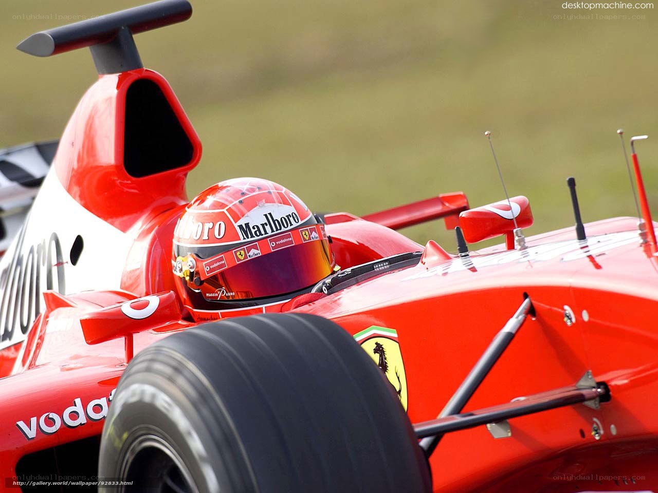 Ferrari F1 driver in cockpit