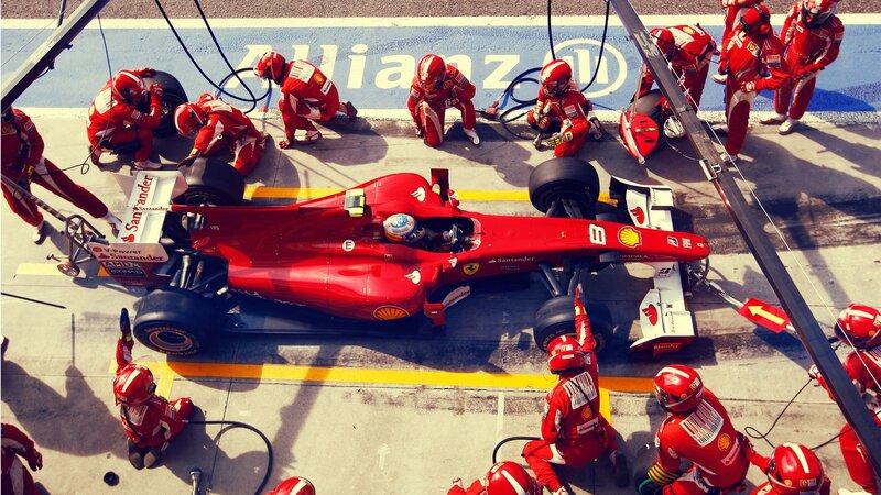 Ferrari F1 Pit Stop — Red