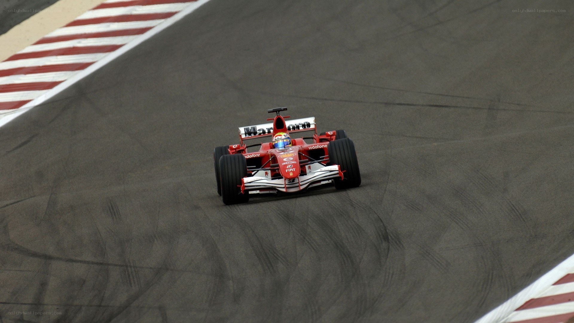 Ferrari F2004 on track
