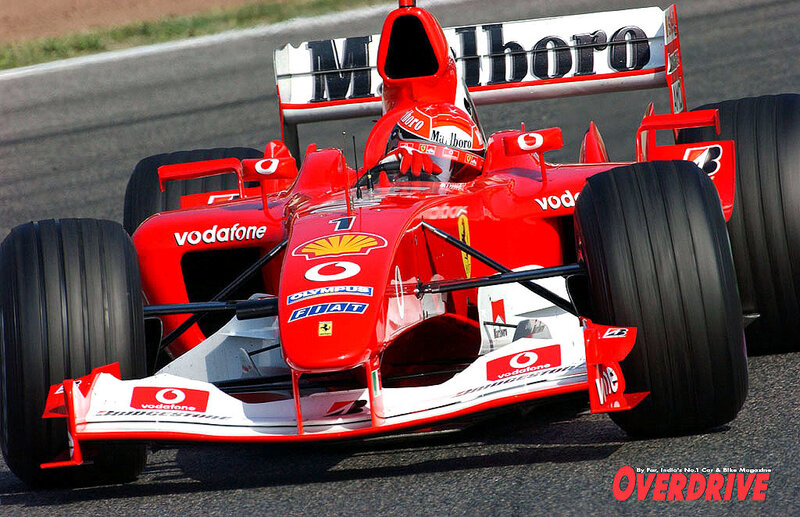 Ferrari F2004 on track