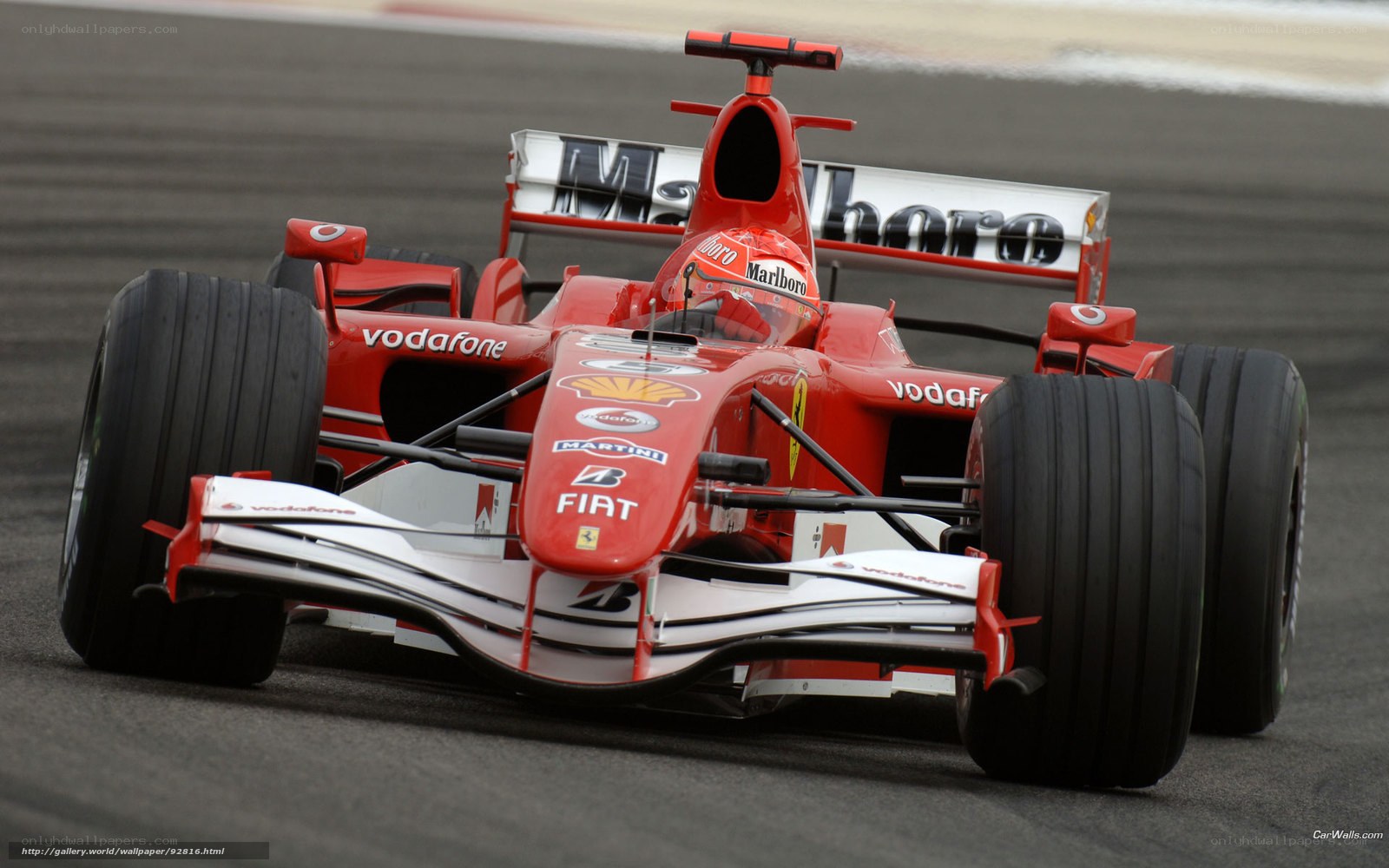 Ferrari F2004 on track
