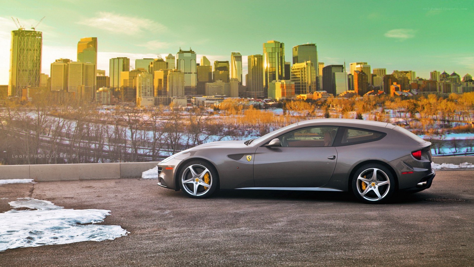 Ferrari FF in cityscape