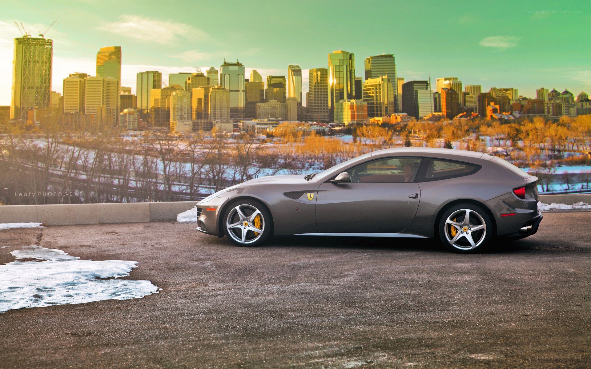 Ferrari FF in cityscape