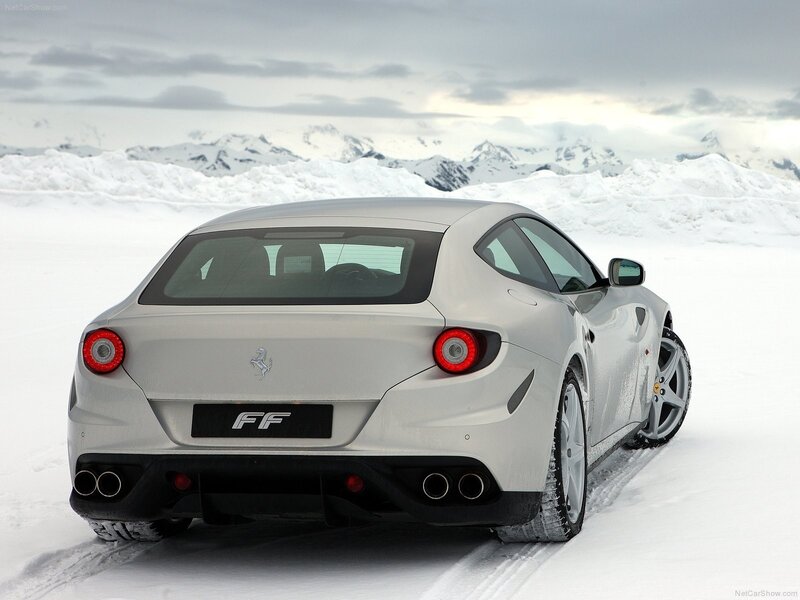 Ferrari FF in snowy landscape