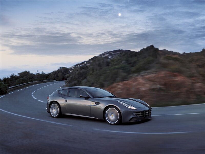 Ferrari FF on a winding road