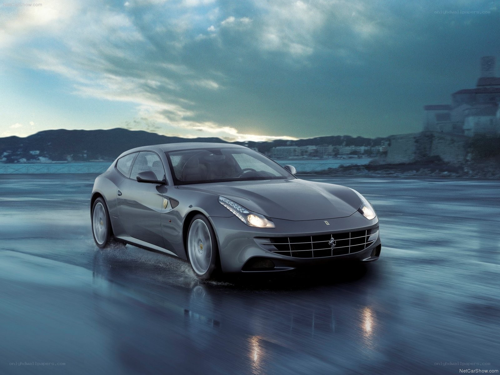 Ferrari FF on wet road