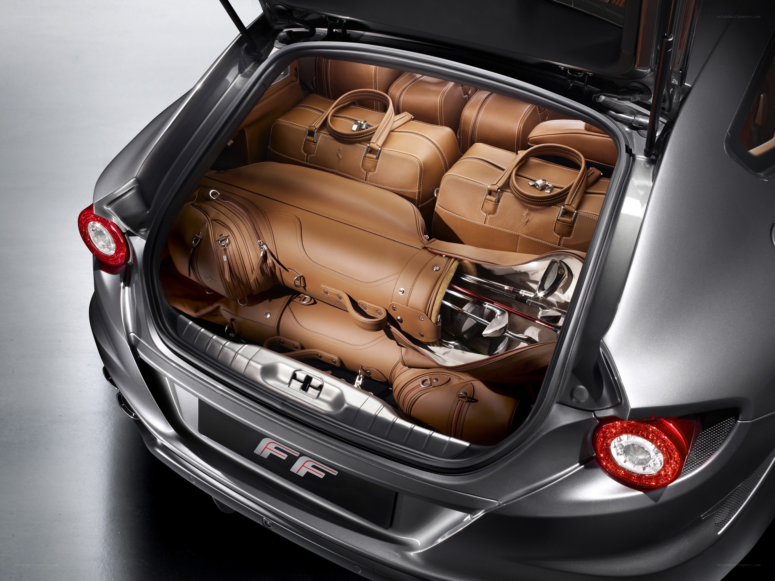 Ferrari FF trunk with luggage