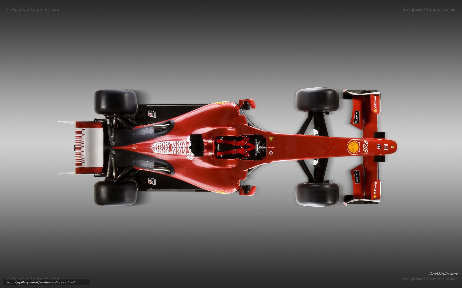 Ferrari Formula 1 car top view