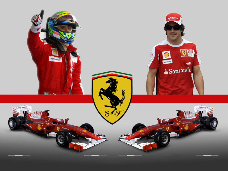 Ferrari Formula 1 driver collage