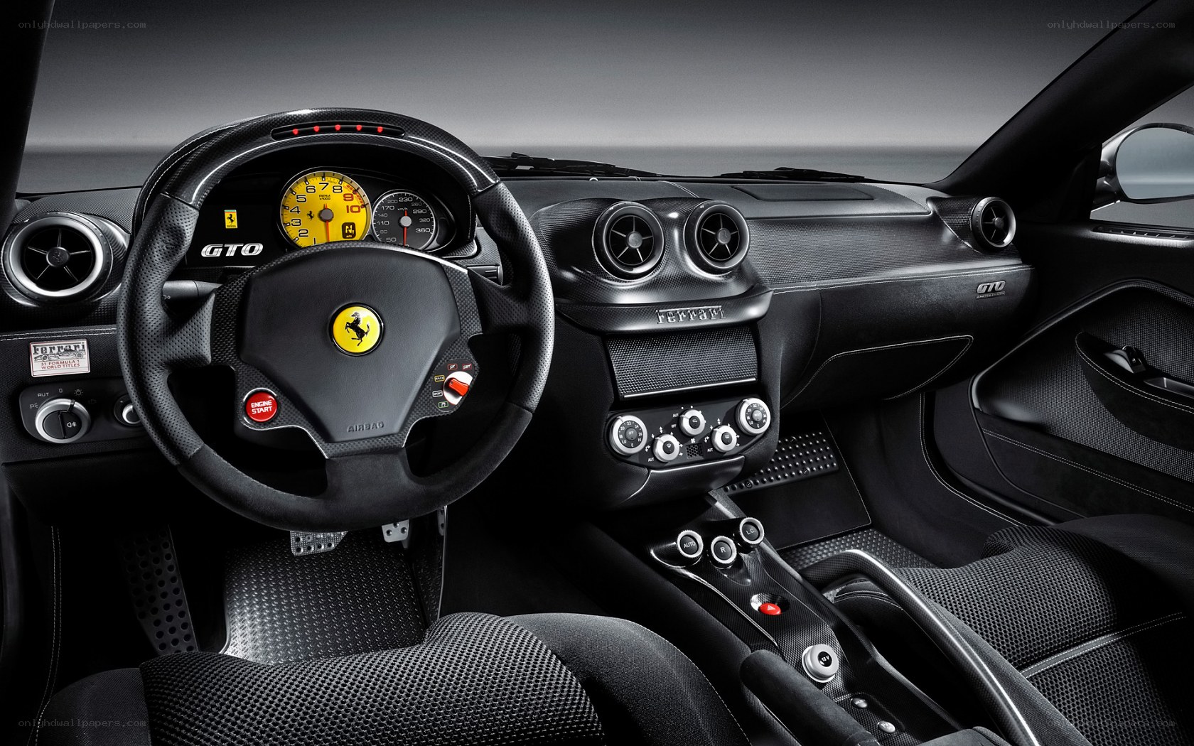 Ferrari GTO interior cockpit