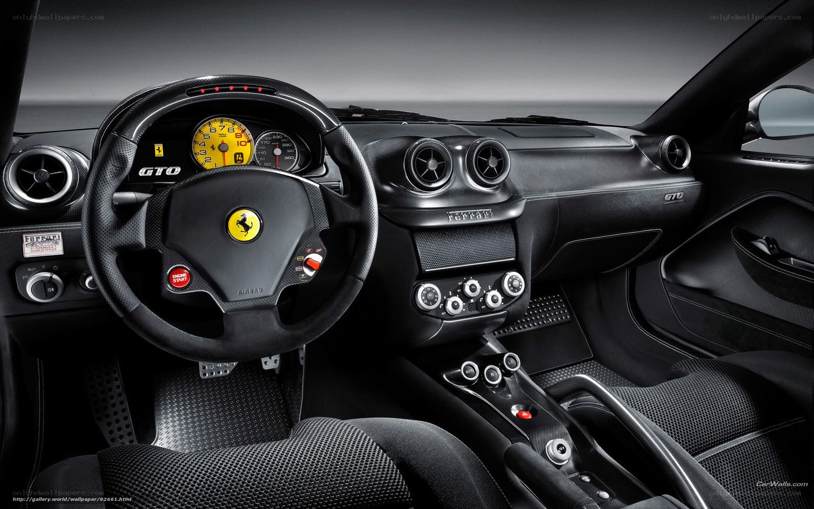 Ferrari GTO interior dashboard