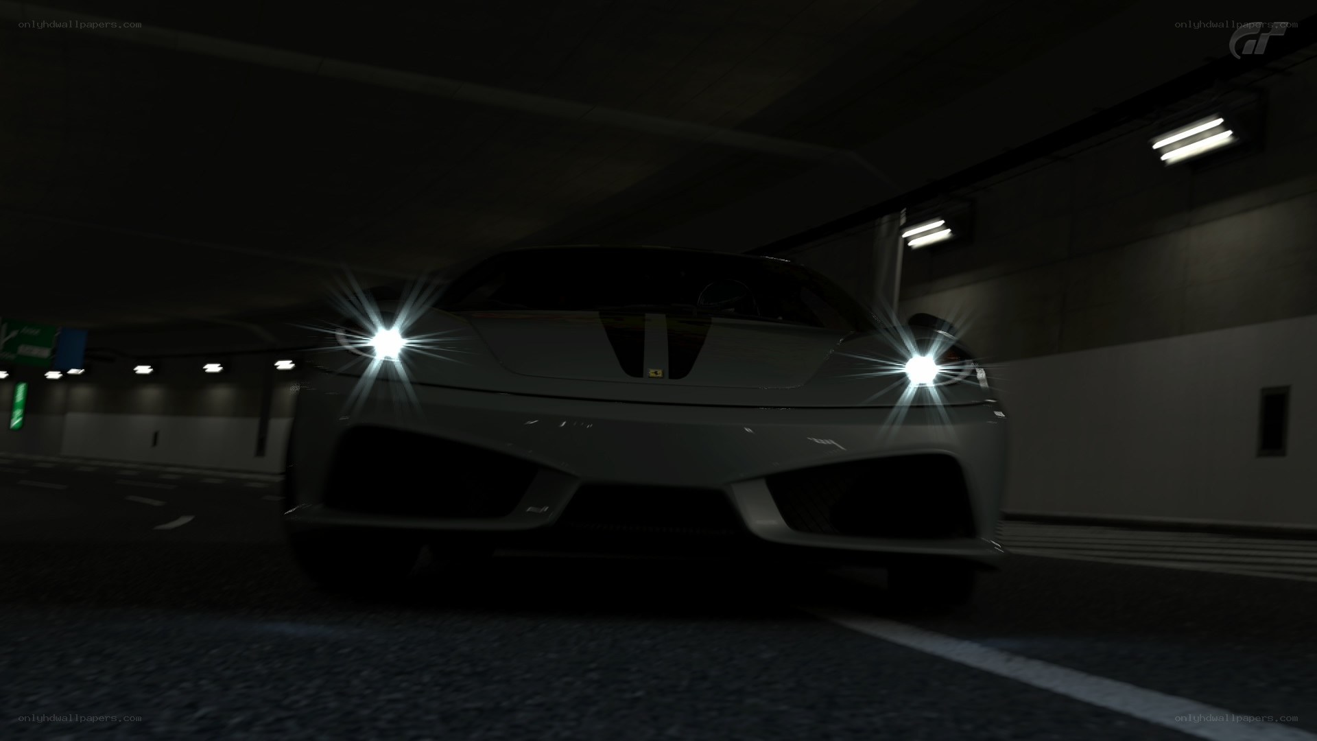 Ferrari in a tunnel
