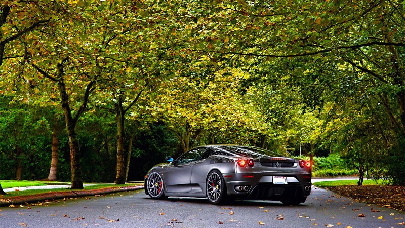 Ferrari in autumn park